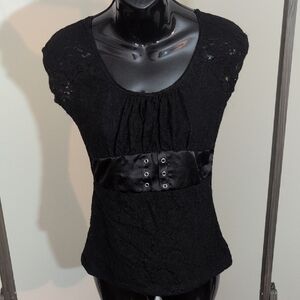 Digital | Elegant Black Lace Women's Top